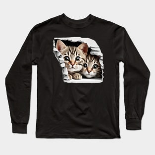 2 Cute Little kitties  kitten Long Sleeve T-Shirt